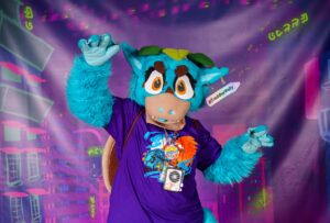Kalvin the Kappa, showcasing our 2024 ifc shirt